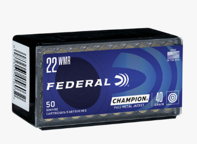 Federal - Rimfire Ammunition 22 WMR FMJ Champion Training 40gr 50/Box