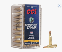 CCI - Rimfire Ammunition 17 HMR Gamepoint Jacketed SP 20gr 50/Box