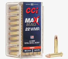 CCI - Rimfire Ammunition 22 WMR Maxi-Mag TMJ 40gr 50/Box