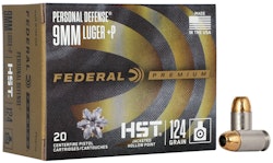 Federal - Personal Defence Ammo 9mm Luger +P HST 124gr - 20/Box