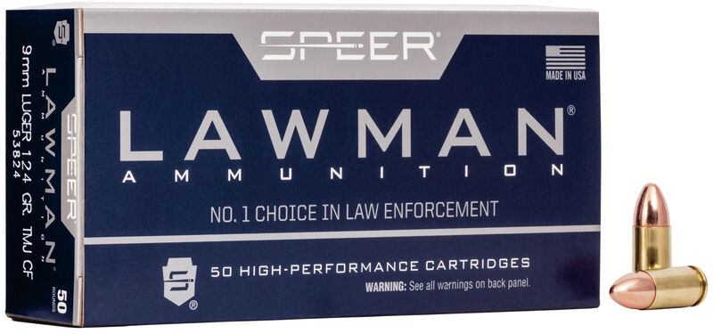 Speer - Lawman CleanFire Ammo 9mm Luger TMJ 124gr - 50/Box