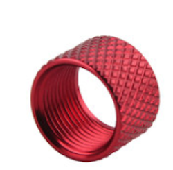 Barrels End - Aluminum 1/2x28 Threaded Protector Nut - Red