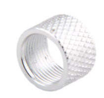 Barrels End - Aluminum 1/2x28 Threaded Protector Nut - Silver