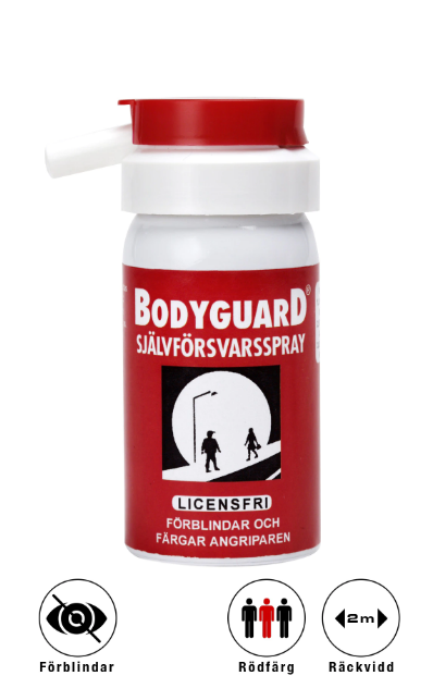 Bodyguard - Försvarsspray - Röd
