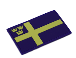Swedish Flag Royal Crown - Blue Yellow - PVC