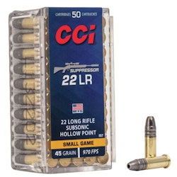 CCI - Rimfire Ammunition 22 LR Supressor Solid 45gr 50/Box