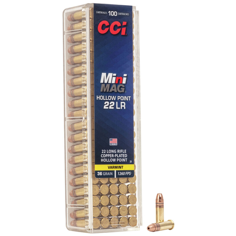 CCI - Rimfire Ammunition 22 LR Mini-Mag CP HP 36gr 100/Box