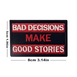 Bad decisions - Svart/Röd - Patch