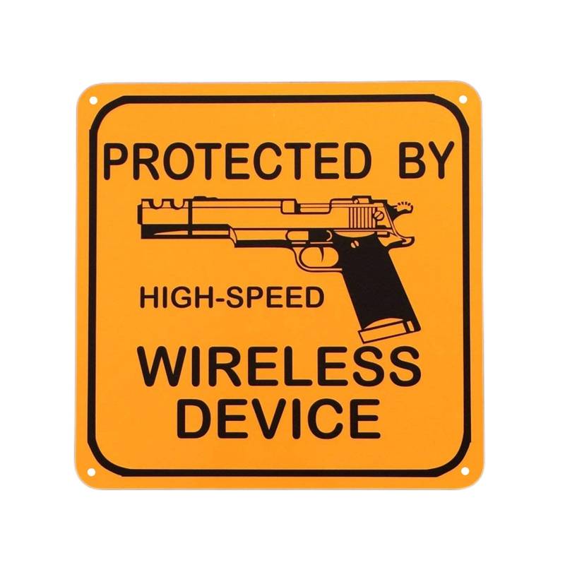 Protected by - Metal tin sign