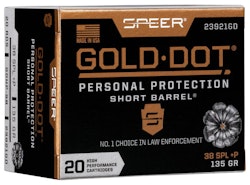 Speer - Gold Dot Personal Protection Ammo 38 SPL +P GDHP SB 135gr 20/Box