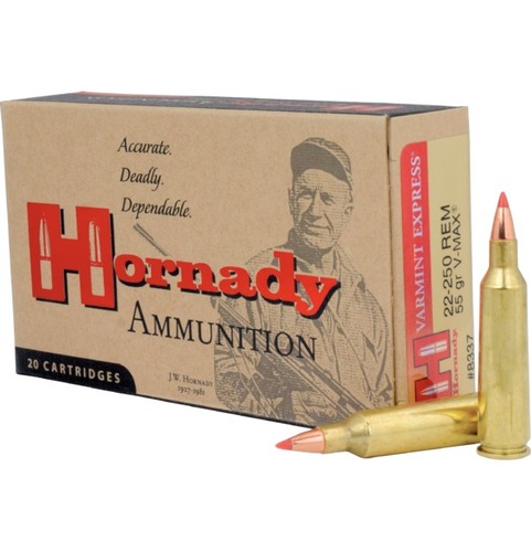 Hornady - Varmint Express® Ammunition 22-250 REM 55 gr V-MAX® 20/Box