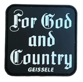 3D Patch - For god and country - PVC