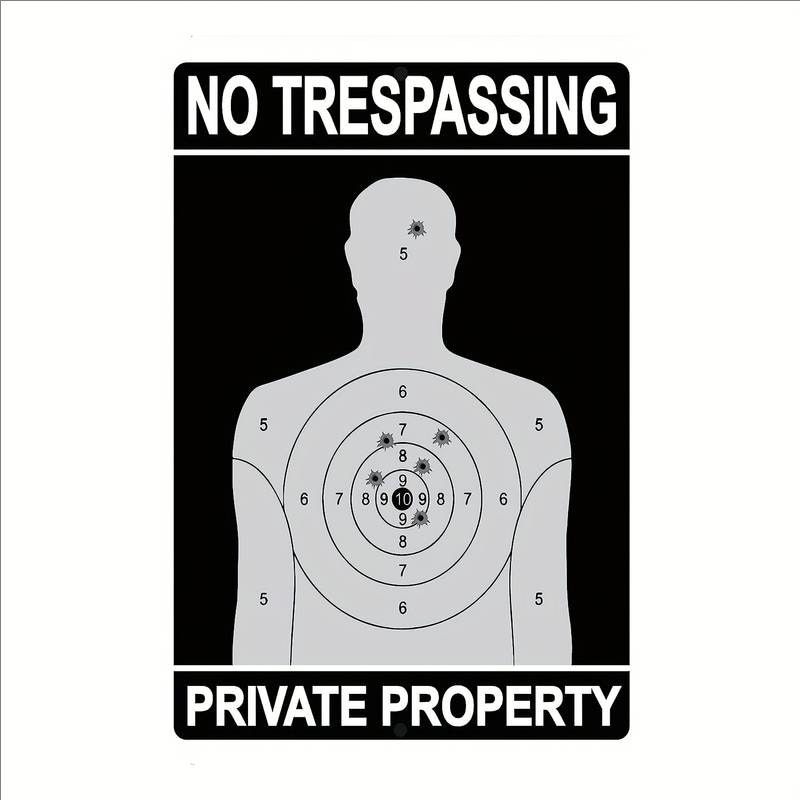 No Trespassing - Private Property - Metal tin sign