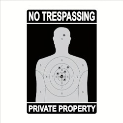 No Trespassing - Private Property - Metal tin sign