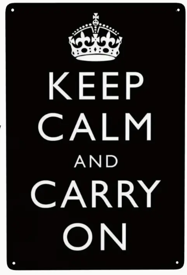 Keep Calm and Carry On - Metal tin sign