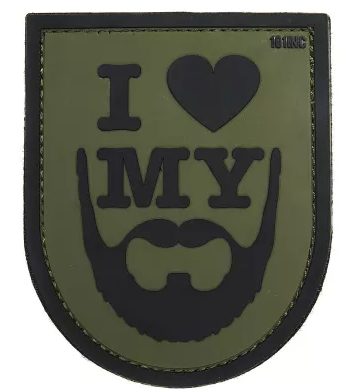 I Love My Beard - PVC - Grön
