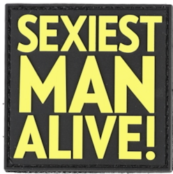 Sexiest Man Alive - PVC - Patch - Yellow