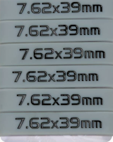 7,62 x 39mm  Magasin Markeringsband - Grå - Svart