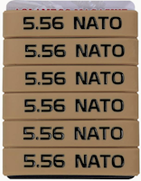 5.56 Nato Magasin Markeringsband - Brun-Svart