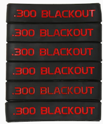300 Blackout Magasin Markeringsband - Svart-Röd