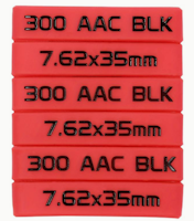 7.62x55mm 300 AAC BLK Magasin Markeringsband - Röd-Svart