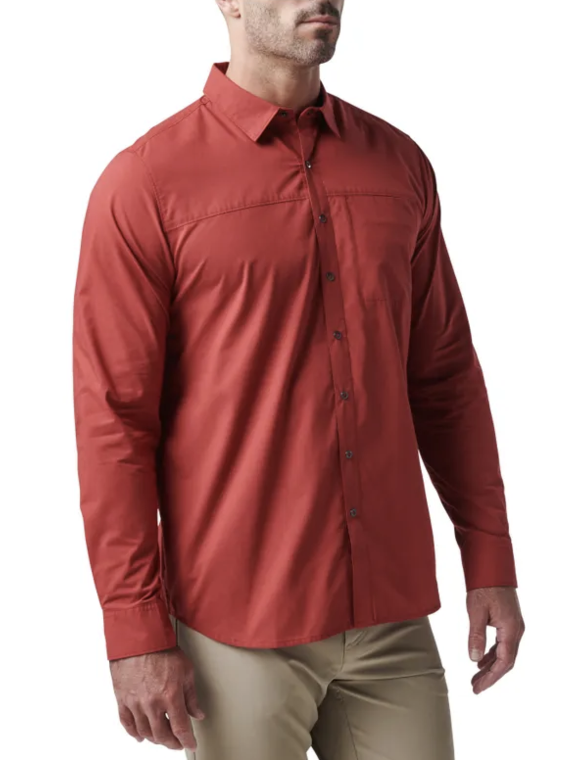 5.11 - Igor Solid Long Sleeve Shirt - Red Bourbon (125)