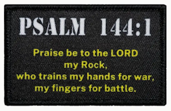 Psalm 144:1 - Svart - Patch