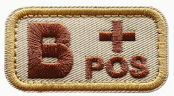 Blodgrupp - B + Pos - Beige- Brun - Patch