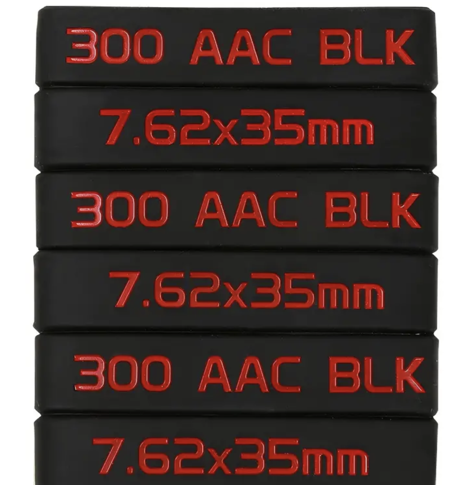 7.62x55mm 300 AAC BLK Magasin Markeringsband - Svart - Röd