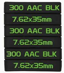 7.62x55mm 300 AAC BLK Magasin Markeringsband - Svart - Grön