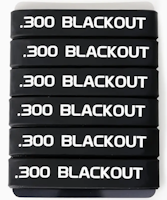 300 Blackout Magasin Markeringsband - Svart - Vit