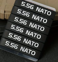 5.56 Nato Magasin Markeringsband - Svart-Vit