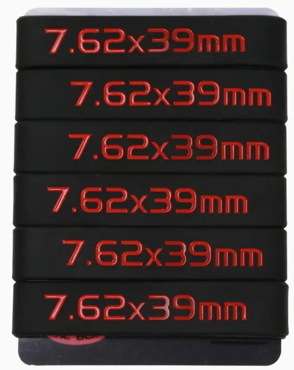 7,62 x 39mm  Magasin Markeringsband - Svart - Röd