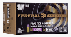 Federal - Practice & Defend Ammo 9mm Luger HST/Synt Combo 124gr 100/Box