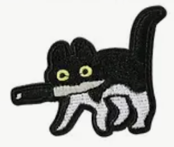 Cat - Knife - Black/White - Patch