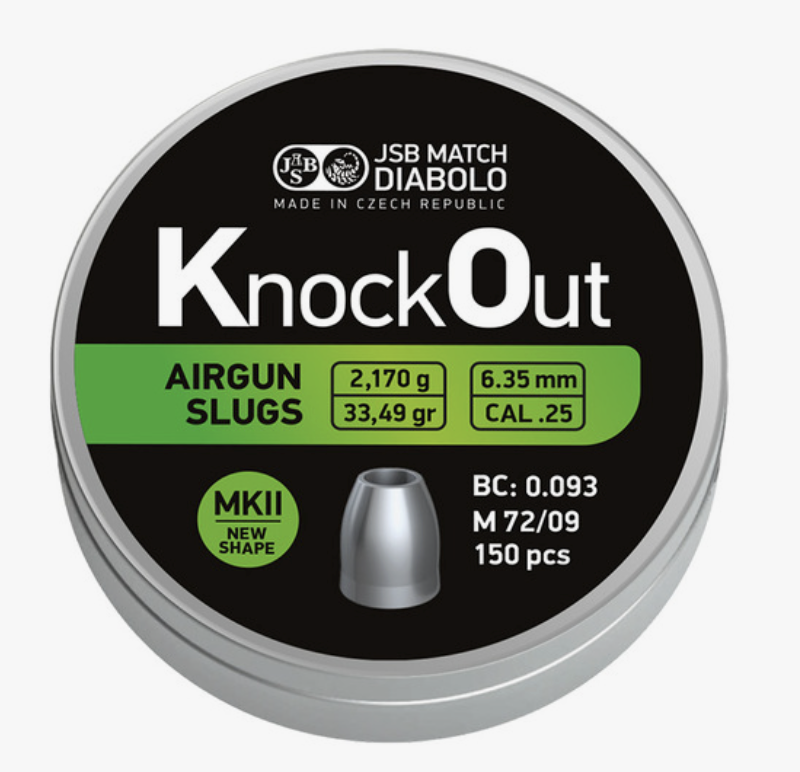 JSB - KO Slugs - 6,35mm - 2,170g - 150st