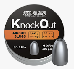 JSB - KO Slugs - 5,5mm (0.216) - 1,645g - 200st