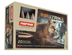 Norma - .222 Rem - Tipstrike varmint - 3,6g / 55gr - 20/ask