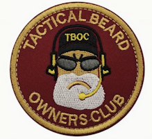 Tactical Beard Owners Club - Röd - Patch