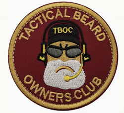 Tactical Beard Owners Club - Röd - Patch