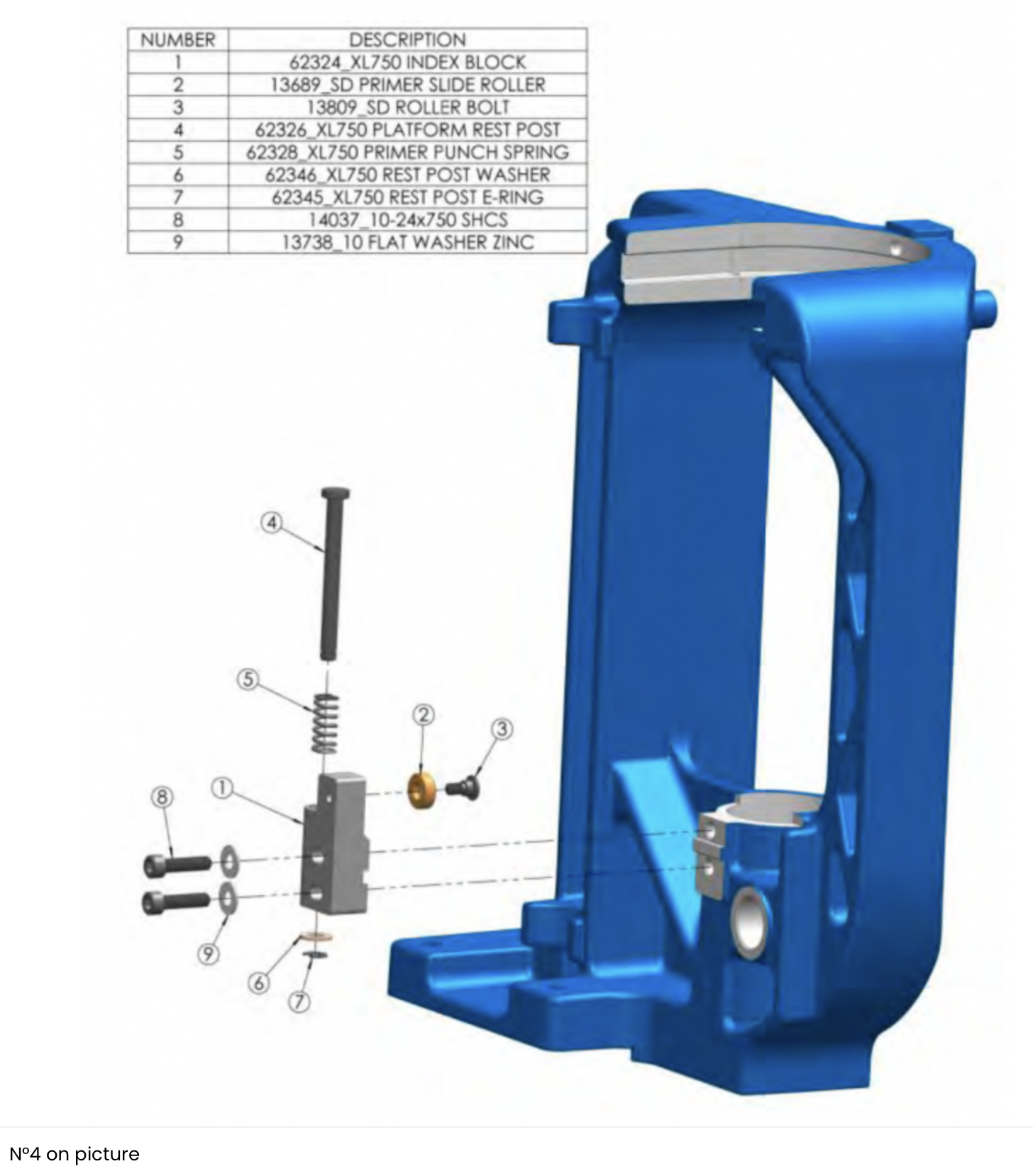 Dillon - Platform Rest Post for Dillon XL750 - #62326