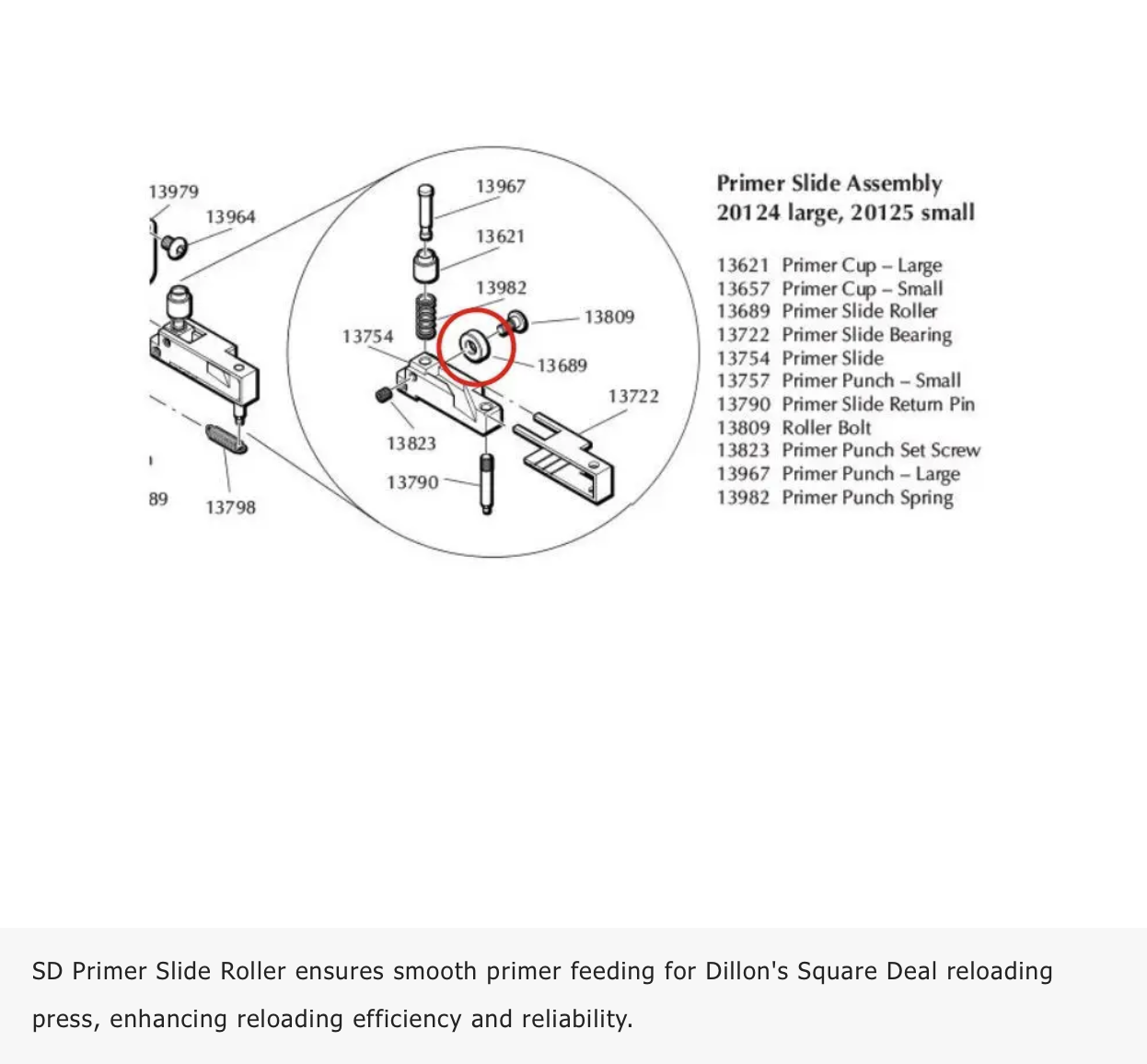 Dillon - SD Primer Slide Roller for Dillon Square Deal - #13689