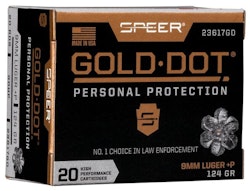 Speer - Gold Dot Personal Protection Ammo - 9mm +P - GDHP - 124gr - 20/Box