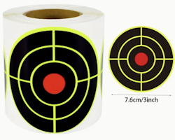 Fluorescent Splatter Target - Circle - Gul - 100 Pack