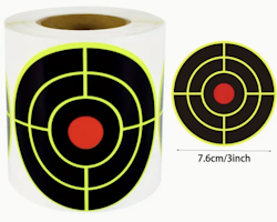 Fluorescent Splatter Target - Circle - Gul - 100 Pack