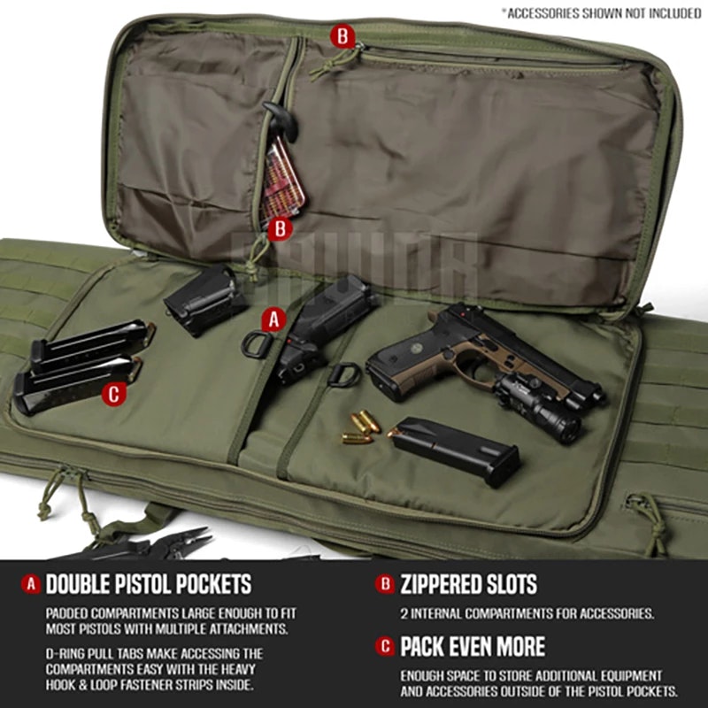 Savior Equipment - American Classic 46" Double Rifle Case - Grön