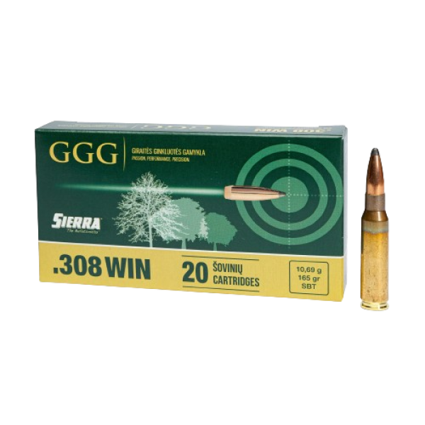 GGG - Ammo .308 Win - 165gr - HPBT Sierra Gameking - 20/Box