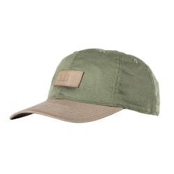 5.11 - Leather box logo cap - Tank Green (837)