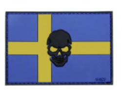 Sweden flag skull - PVC