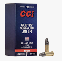 CCI - Rimfire Ammunition 22 LR LRN - Semi-Auto - Quiet-22 - 45gr - 50/Box